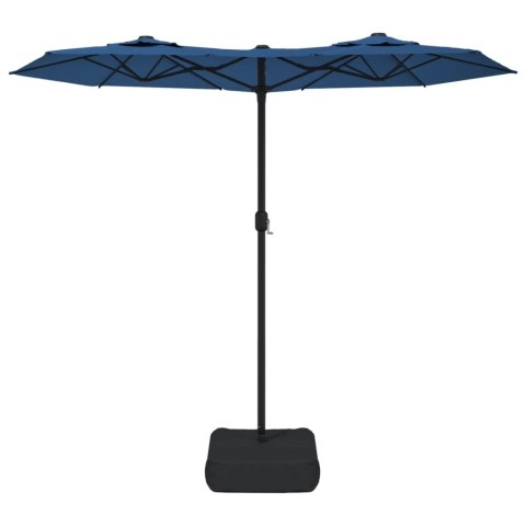 PARASOL OGRODOWY PODWÓJNY Z LED LAZUROWY 316X240CM