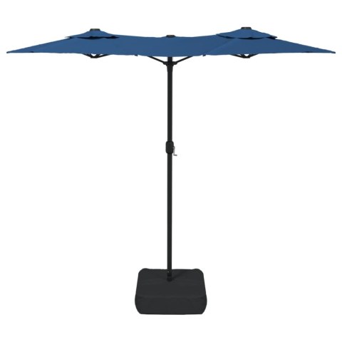 PARASOL OGRODOWY PODWÓJNY Z LED LAZUROWY 316X240CM