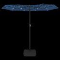 PARASOL OGRODOWY PODWÓJNY Z LED LAZUROWY 316X240CM