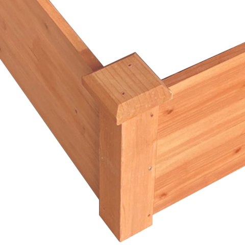 PODWYŻSZONA RABATA BRĄZOWA 120X120X56CM DREWNO JODŁOWE