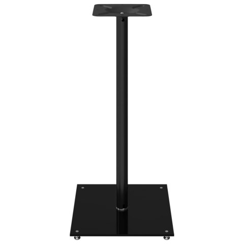 STOJAKI POD GŁOŚNIKI 2 SZT CZARNE SZKŁO HARTOWANE 1 SŁUPEK