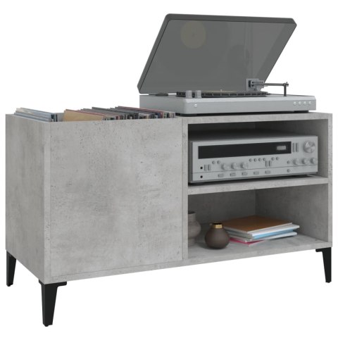 SZAFKA NA PŁYTY WINYLOWE SZAROŚĆ BETONU 84,5X38X48CM