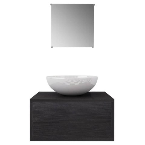 SZAFKA UMYWALKA LUSTRO KOREK KLIK 3-CZ. ZESTAW MEBLI DO ŁAZIENKI ŁAZIENKOWY