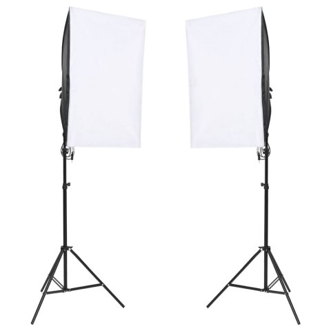 FOTOGRAFICZNY ZESTAW STUDYJNY Z LAMPAMI I TŁEM