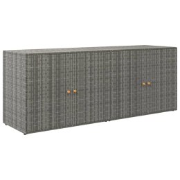 SZAFKA OGRODOWA SZARA 198X55,5X80CM RATTAN PE