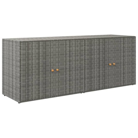SZAFKA OGRODOWA SZARA 198X55,5X80CM RATTAN PE