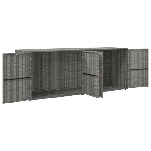 SZAFKA OGRODOWA SZARA 198X55,5X80CM RATTAN PE