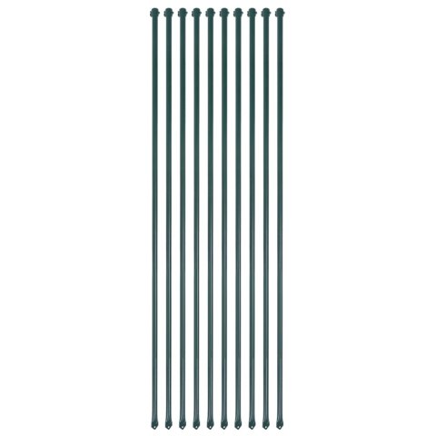 SŁUPKI OGRODZENIOWE 10 SZT 1,5 M METALOWE ZIELONE