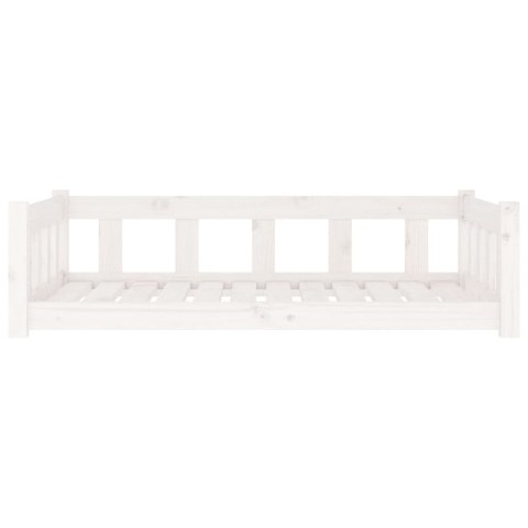 LEGOWISKO DLA PSA BIAŁE 105,5X75,5X28CM DREWNO SOSNOWE