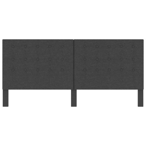 TUFTOWANE WEZGŁOWIE CIEMNOSZARE OBITE TKANINĄ 200X200CM