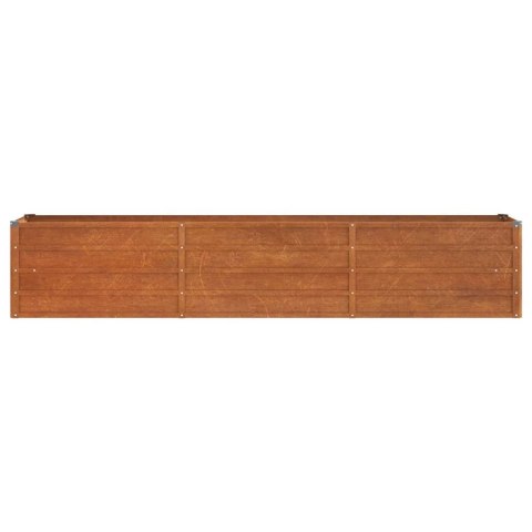 PODWYŻSZONA DONICA RDZAWA 240X40X45CM STAL KORTENOWSKA