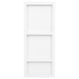WNĘKA PRYSZNICOWA Z 3 PÓŁKAMI BIAŁA MATOWA 41X99X9CM
