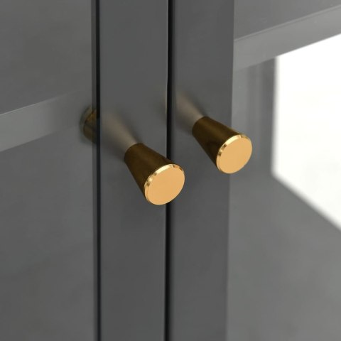 WITRYNA ANTRACYTOWA 90X40X180CM STAL I HARTOWANE SZKŁO