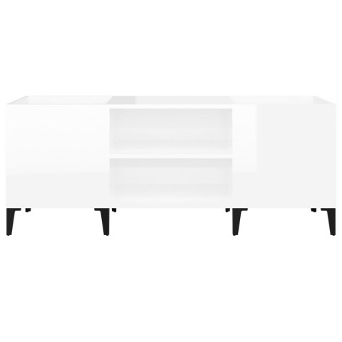 SZAFKA NA PŁYTY POŁYSK BIAŁA 121X38X48CM