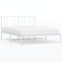 METALOWA RAMA ŁÓŻKA Z WEZGŁOWIEM BIAŁA 160X200CM