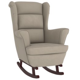 FOTEL BUJANY Z KAUCZUKOWYMI NÓŻKAMI JASNO