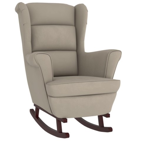 FOTEL BUJANY Z KAUCZUKOWYMI NÓŻKAMI JASNO