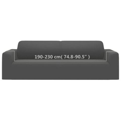 ELASTYCZNY POKROWIEC NA SOFĘ 3-OSOBOWĄ ANTRACYT DŻERSEJOWY