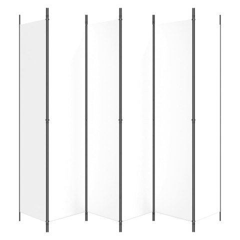 PARAWAN POKOJOWY 6-PANELOWY BIAŁY 300X220CM TKANINA