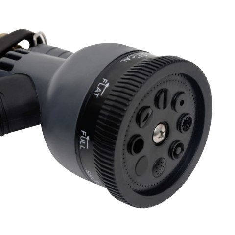 WĄŻ OGRODOWY Z DYSZĄ ZRASZAJĄCĄ SREBRNY 22,5M STAL