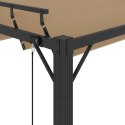 ALTANA Z ŻALUZJOWYM DACHEM 3X4M TAUPE TKANINA I ALUMINIUM