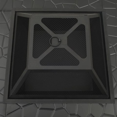 PALENISKO OGRODOWE Z POGRZEBACZEM 79X79X46,5CMXXL STAL