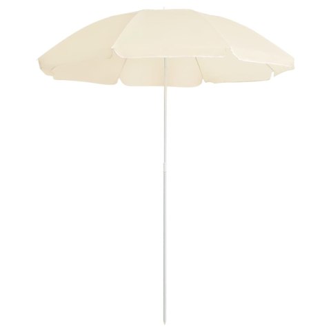 PARASOL OGRODOWY NA STALOWYM SŁUPKU PIASKOWY 180CM
