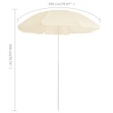 PARASOL OGRODOWY NA STALOWYM SŁUPKU PIASKOWY 180CM