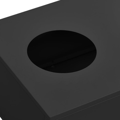 SZAFKA BIUROWA Z DONICZKĄ ANTRACYTOWA 90X40X125CM STALOWA