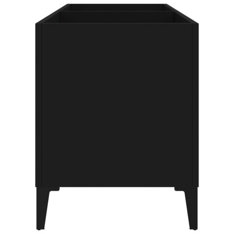 SZAFKA NA PŁYTY WINYLOWE CZARNA 74,5X38X48CM