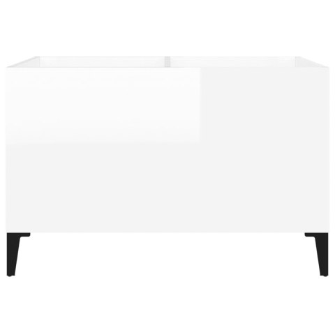 SZAFKA NA PŁYTY WINYLOWE POŁYSK BIAŁA 74,5X38X48CM