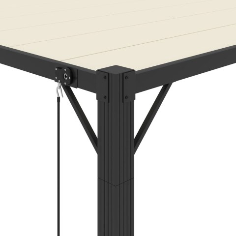 ALTANA Z ŻALUZJOWYM DACHEM 3X3M KREMOWA TKANINA I ALUMINIUM