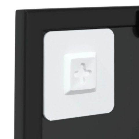 LUSTRO ŚCIENNE CZARNE 40X40CM METAL