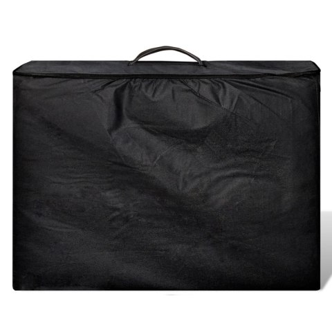 SKŁADANY STÓŁ DO MASAŻU Z DREWNIANĄ RAMĄ 3 STREFY CZARNY