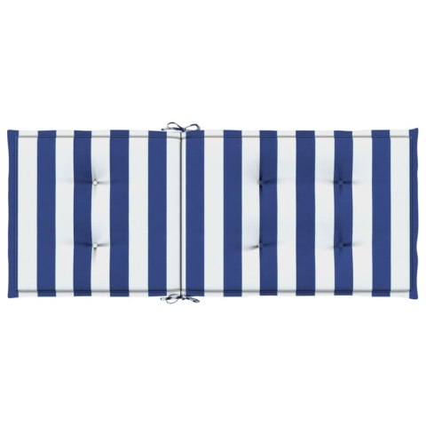 PODUSZKI NA KRZESŁA 6 SZT NIEBIESKO-BIAŁE PASKI TKANINA