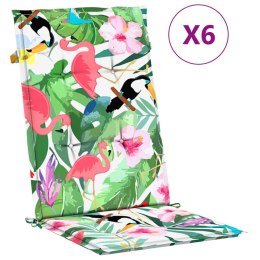 PODUSZKI NA KRZESŁA OGRODOWE 6 SZT KOLOROWE TKANINA