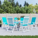 PODUSZKI NA KRZESŁA OGRODOWE 6 SZT TURKUSOWE TKANINA