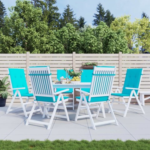 PODUSZKI NA KRZESŁA OGRODOWE 6 SZT TURKUSOWE TKANINA