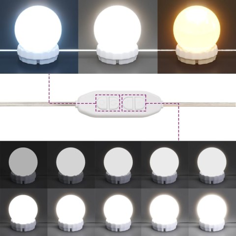 TOALETKA Z OŚWIETLENIEM LED DĄB SONOMA 86,5X35X136CM STOLIK KOSMETYCZNY