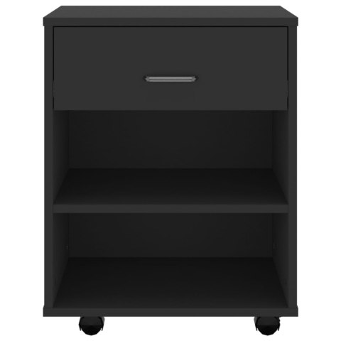 SZAFKA NA KÓŁKACH CZARNA 46X36X59CM