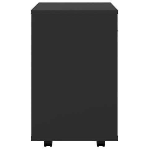 SZAFKA NA KÓŁKACH CZARNA 46X36X59CM