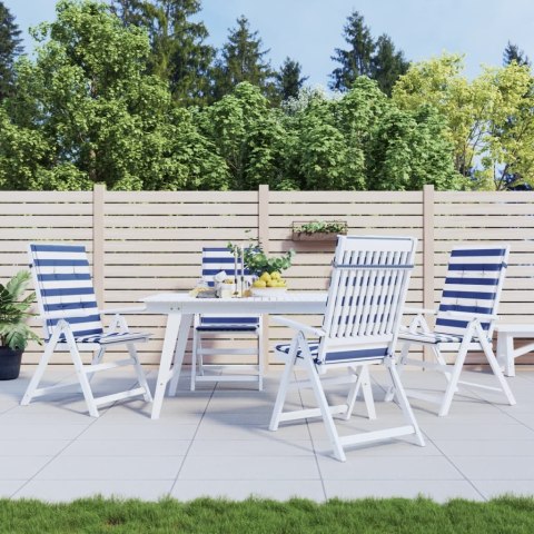 PODUSZKI NA KRZESŁA 4 SZT NIEBIESKO-BIAŁE PASKI