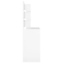 TOALETKA Z OŚWIETLENIEM LED BIAŁA 74,5X40X141CM STOLIK KOSMETYCZNY