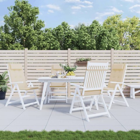 PODUSZKI NA KRZESŁA Z WYSOKIM OPARCIEM 4SZT BEŻOWE OXFORD