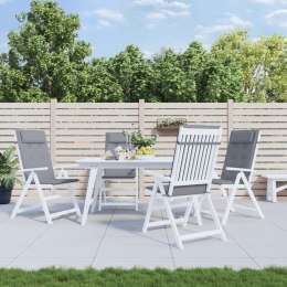 PODUSZKI NA KRZESŁA Z WYSOKIM OPARCIEM 4 SZT SZARE WODOODPORNE