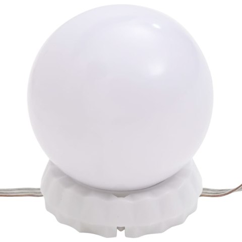 TOALETKA KOSMETYCZNA LUSTRO LED SZARY DĄB SONOMA 74,5 CM SZUFLADA PÓŁKI MAT