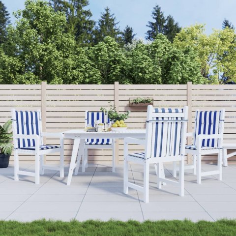 PODUSZKI NA KRZESŁA Z NISKIM OPARCIEM 4SZT NIEBIESKO-BIAŁE