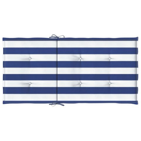 PODUSZKI NA KRZESŁA Z NISKIM OPARCIEM 4SZT NIEBIESKO-BIAŁE