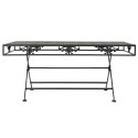 SKŁADANY STOLIK KAWOWY VINTAGE METALOWY 100X50X45CM CZARNY