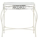 STOLIK BOCZNY W STYLU FRANCUSKIM METALOWY 82X39X76CM BIAŁY